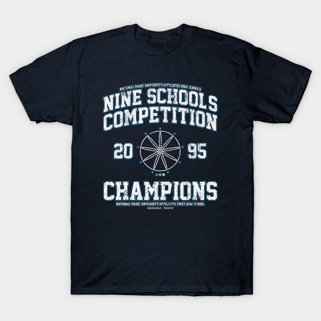 Nine Schools Competition 2095 Champions T-Shirt by huckblade